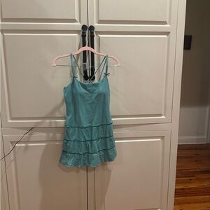 Stylish Green Strappy Sport Dress (with undershorts)